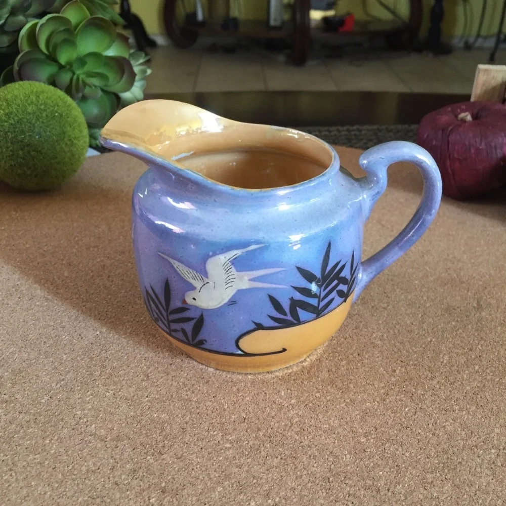 1950s Blue Lusterware Creamer